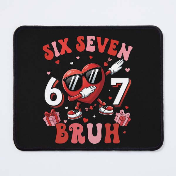 Item preview, Six Seven Bruh Funny Valentine Heart Cartoon Design Gifts For Boys Kids designed and sold by ArmyAbodo.