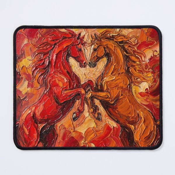 Item preview, Fiery Unity – Abstract Horses in Motion designed and sold by HappySproutArt.