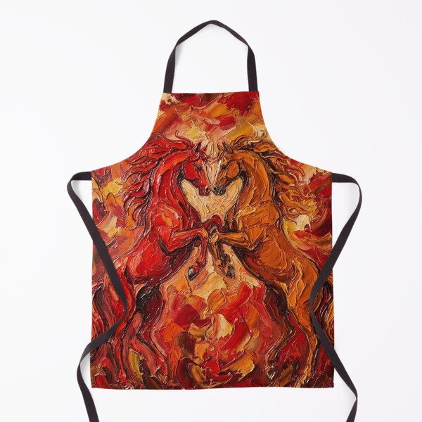 Item preview, Fiery Unity – Abstract Horses in Motion designed and sold by HappySproutArt.