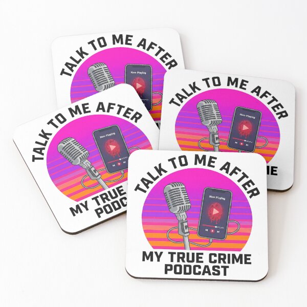 Item preview, Talk To Me After My True Crime Podcast Funny Gift Retro Sunset designed and sold by LoliDesignShop.