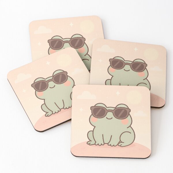 Item preview, 088 - Cute Frog with Sunglasses designed and sold by GoLayout.