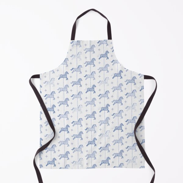Item preview, Cute Blue Colourful Carousel Horses Pattern designed and sold by winterpumpkin.