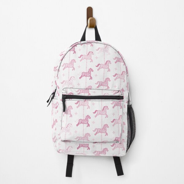 Item preview, Cute Pink Colourful Carousel Horses Pattern designed and sold by winterpumpkin.