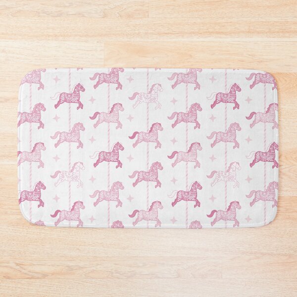 Item preview, Cute Pink Colourful Carousel Horses Pattern designed and sold by winterpumpkin.