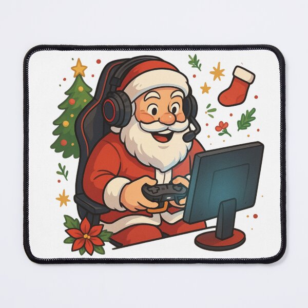Item preview, Santa gamer designed and sold by Noexcusesstore.
