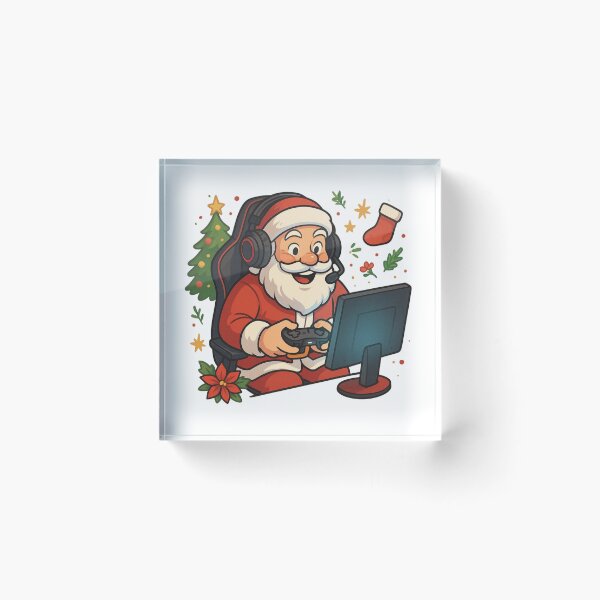 Item preview, Santa gamer designed and sold by Noexcusesstore.