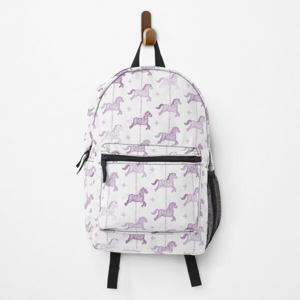 Item preview, Cute Purple Colourful Carousel Horses Pattern designed and sold by winterpumpkin.