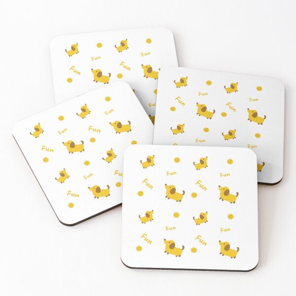 Item preview, Cute Fun Yellow Dog Pattern designed and sold by Porpor Artwork.