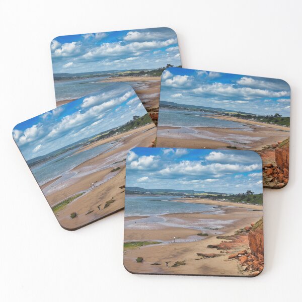 Item preview, Exmouth Beach, Devon Coast – Scenic Jurassic Coast Seaside Photography Print designed and sold by leonwoods.