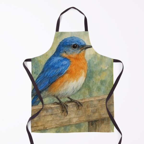 Item preview, Bluebird on a Rustic Fence designed and sold by TinCatOutPost.