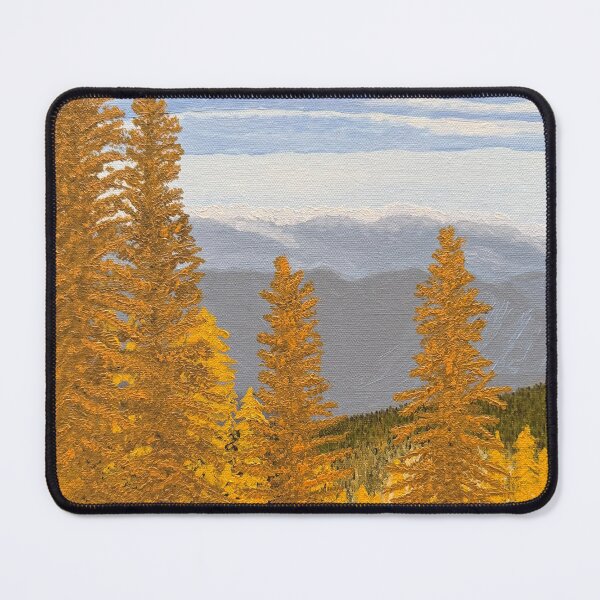 Item preview, Larch Trees in a Mountain Pass Oil Painting designed and sold by Krista-Joan-Art.