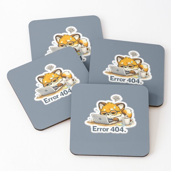 Item preview, Cute Fox Error 404 Programmer Meme designed and sold by Still Breathing Studio.