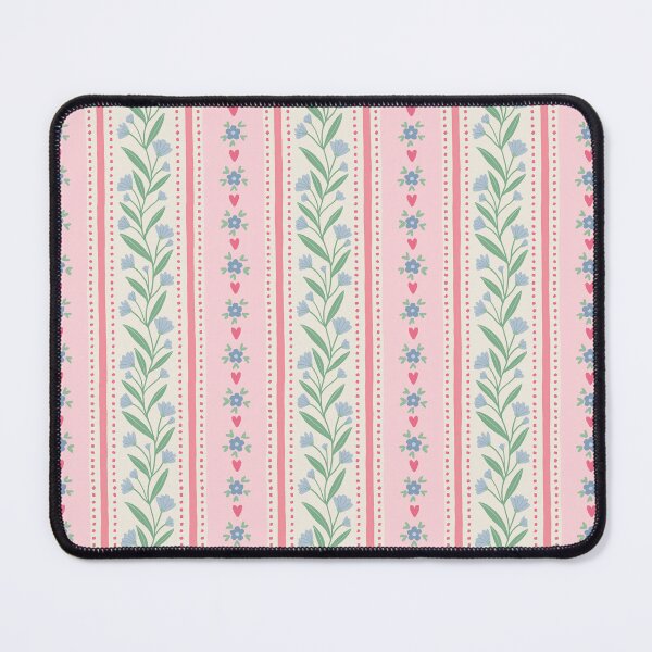 Item preview, Romantic grandmillennial floral stripes | Pastel pink designed and sold by Illustrated by Nat.