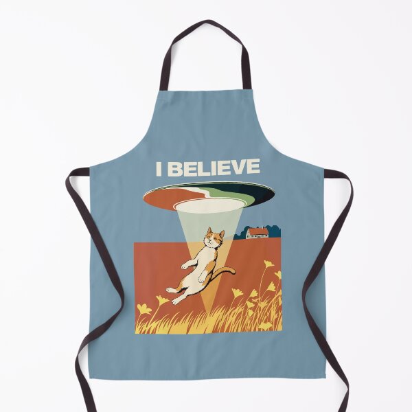 Item preview, "I Believe". UFO Cat Abduction T-Shirt – Funny Alien Encounter Graphic designed and sold by paulo silveira.