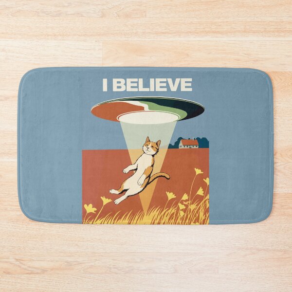 Item preview, "I Believe". UFO Cat Abduction T-Shirt – Funny Alien Encounter Graphic designed and sold by paulo silveira.