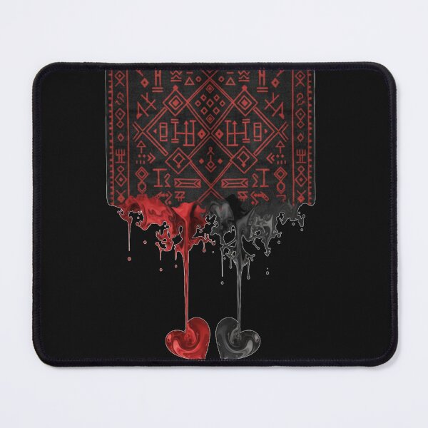 Item preview, Amazigh Tribal Heritage - Melting Hearts Red and Black Design designed and sold by designwiss.