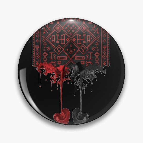 Item preview, Amazigh Tribal Heritage - Melting Hearts Red and Black Design designed and sold by designwiss.