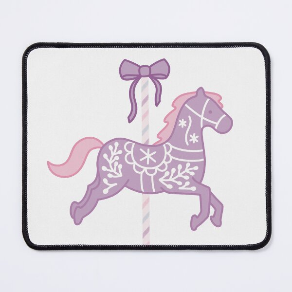 Item preview, Cute Purple and Pink Pastel Colourful Carousel Horse with Bow designed and sold by winterpumpkin.