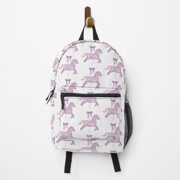 Item preview, Cute Purple and Pink Pastel Colourful Carousel Horse with Bow designed and sold by winterpumpkin.