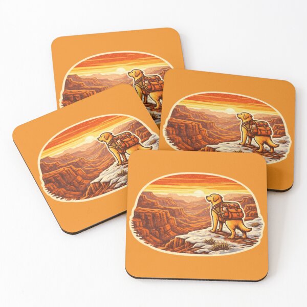Item preview, Desert Canyon Hiking Labrador – Sunset Adventure Sticker designed and sold by PawPrintCustom.