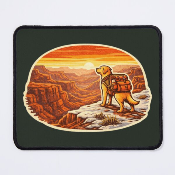 Item preview, Desert Canyon Hiking Labrador – Sunset Adventure Sticker designed and sold by PawPrintCustom.