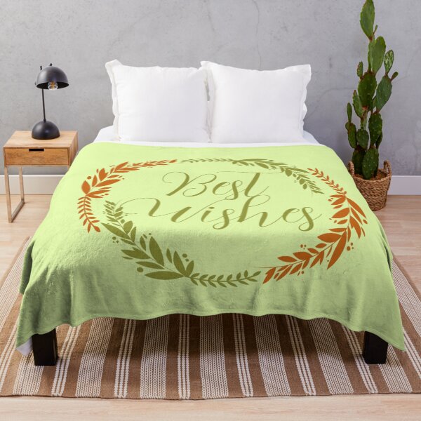 Item preview, Cute Best Wishes Laurel Leaves Wreath designed and sold by CamilasPrints.