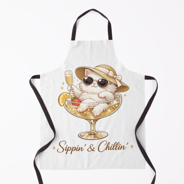Item preview, Sippin’ & Chillin’ Cute Luxury Cat designed and sold by KTCreatives.