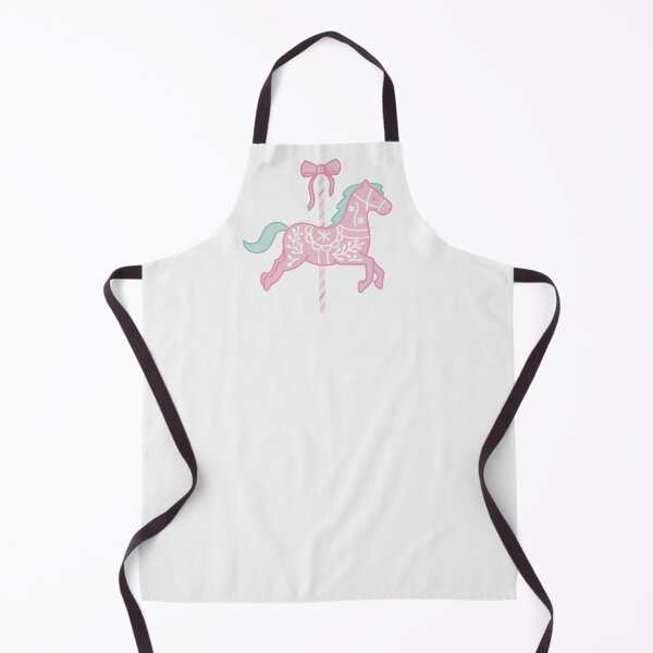 Item preview, Cute Pink and Green Pastel Colourful Carousel Horse with Bow designed and sold by winterpumpkin.