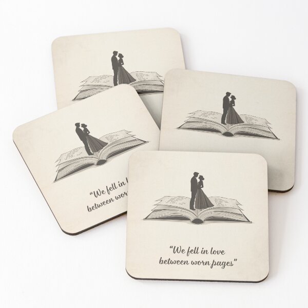 Item preview, We Fell in Love Between Worn Pages – Book Illustration designed and sold by YvkafromPoland.