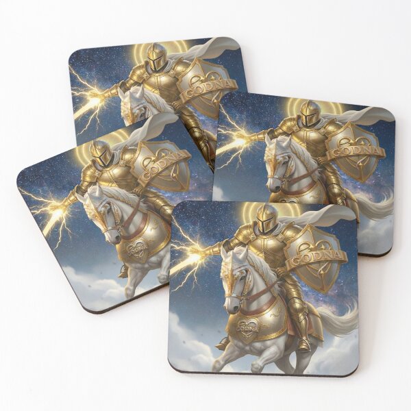 Item preview, GODNA Golden Paladin Knight Riding White Horse designed and sold by GODNA.