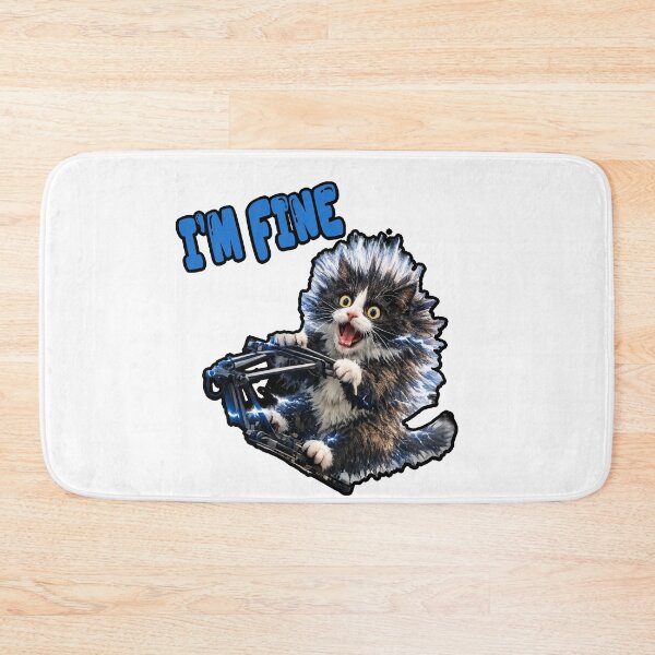 Item preview, I'm fine , The electric shock cat is happily clinging on designed and sold by Ach&Koor.