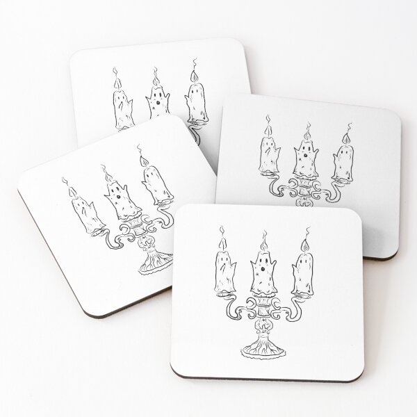 Item preview, Spooky Ghost Candelabra Illustration designed and sold by nelielodel.