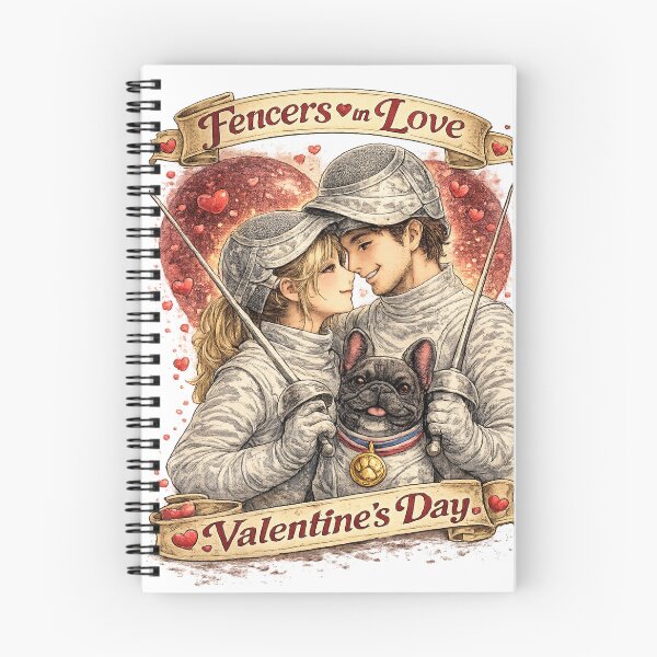 Item preview, Valentine’s Day Fencing Romance designed and sold by ChillCharmStudio.