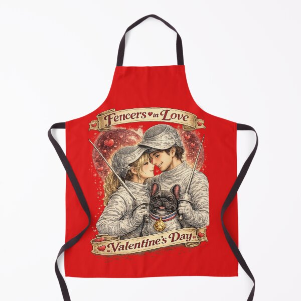 Item preview, Valentine’s Day Fencing Romance designed and sold by ChillCharmStudio.