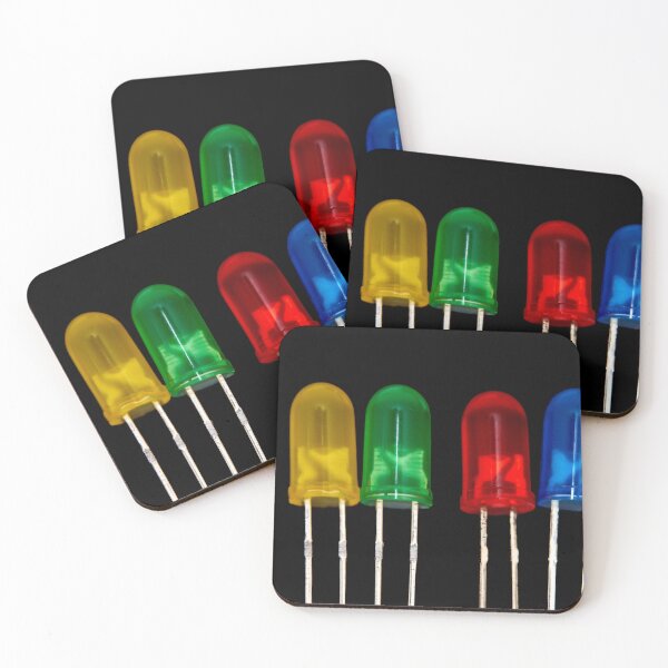 Item preview, Close up of colorful LED diode, isolated on black background. designed and sold by IgorKovalenko.