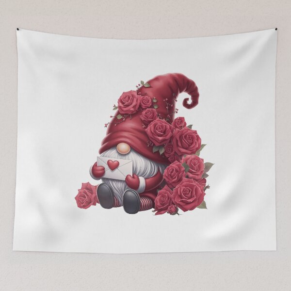 Item preview, Cute Valentine Gnome Red Roses Love Letter  designed and sold by sky11PP.