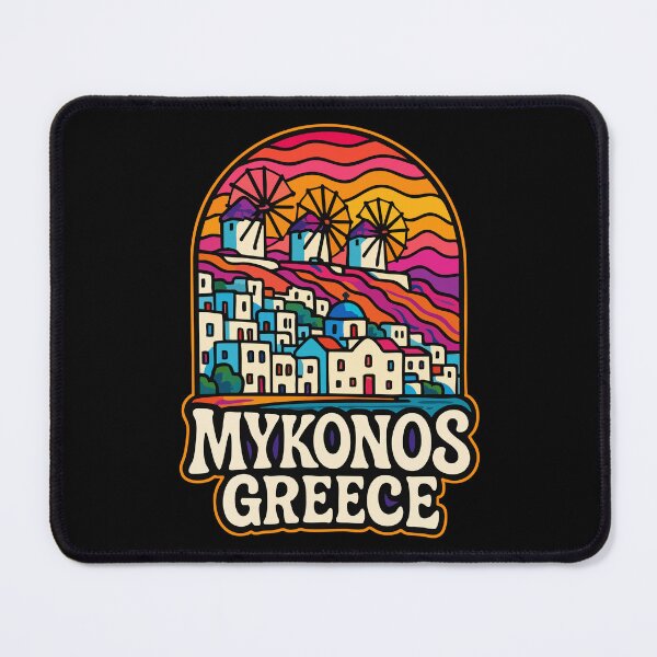 Item preview, Mykonos Greece Trippy Art Travel designed and sold by TomFrontierArt.