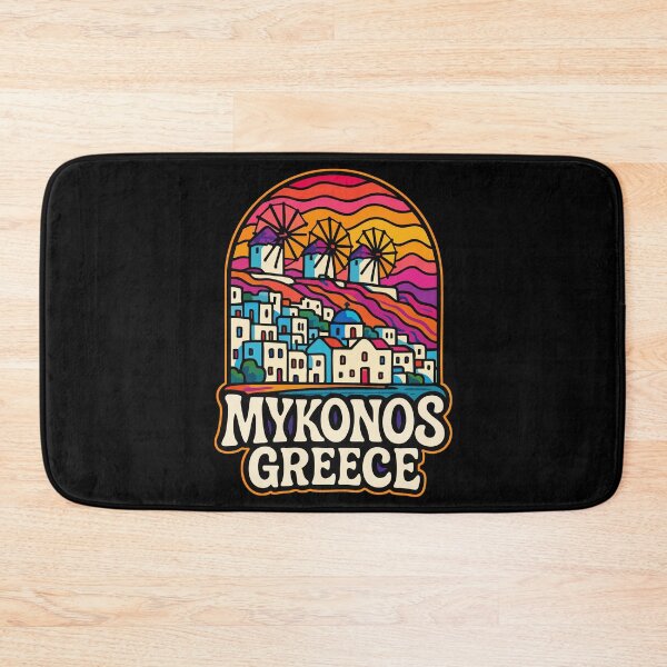 Item preview, Mykonos Greece Trippy Art Travel designed and sold by TomFrontierArt.