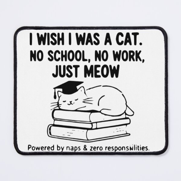 Item preview, Funny Relatable Cat Sleeping on Books Student Quote designed and sold by CourierPrime.