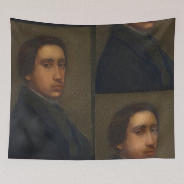 Item preview, Degas a La Redingote Noire Self Portrait by Edgar Degas: Vintage Portrait Print designed and sold by artofuniverse.