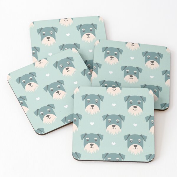 Item preview, Blue Schnauzer Pattern Cute Dog Pet Print designed and sold by LTOdesigns.