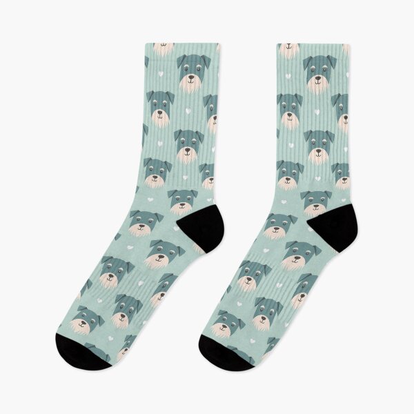 Item preview, Blue Schnauzer Pattern Cute Dog Pet Print designed and sold by LTOdesigns.