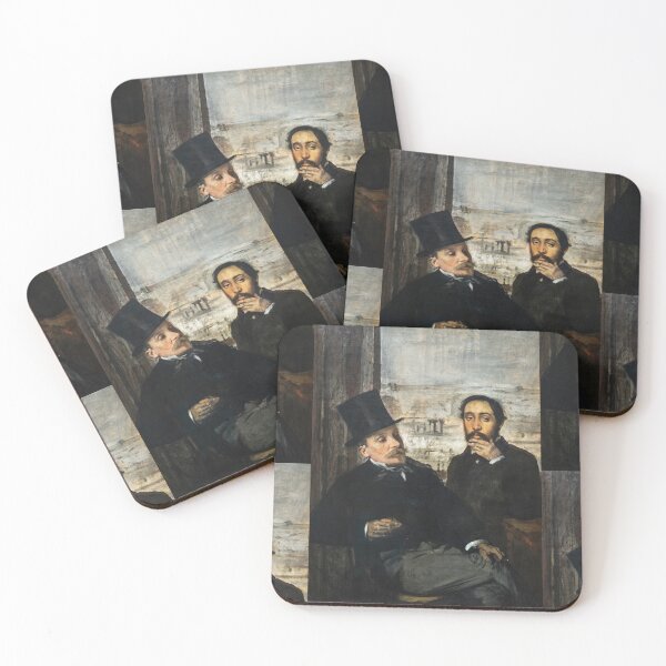 Item preview, Degas and Evariste De Valernes by Edgar Degas: Moody Impressionist Portrait Poster designed and sold by artofuniverse.