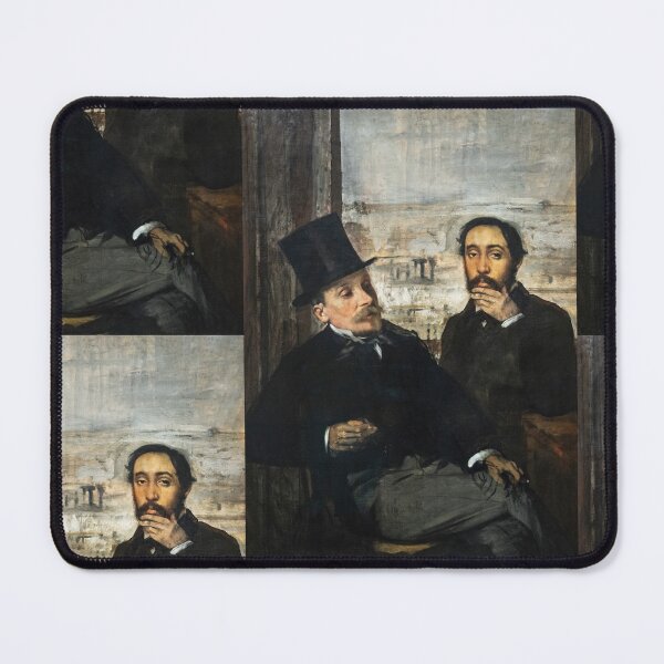 Item preview, Degas and Evariste De Valernes by Edgar Degas: Moody Impressionist Portrait Poster designed and sold by artofuniverse.