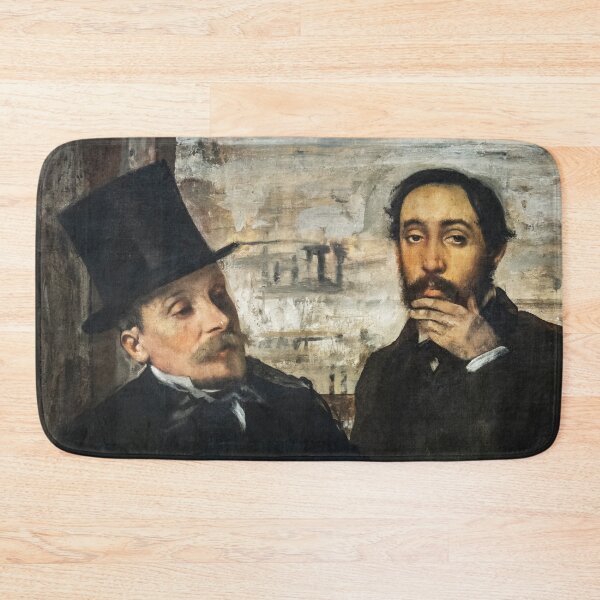 Item preview, Degas and Evariste De Valernes by Edgar Degas: Moody Impressionist Portrait Poster designed and sold by artofuniverse.