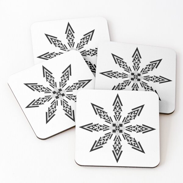 Item preview, A native-style, black and gray starburst shape resembling a snowflake. designed and sold by Nengsang.