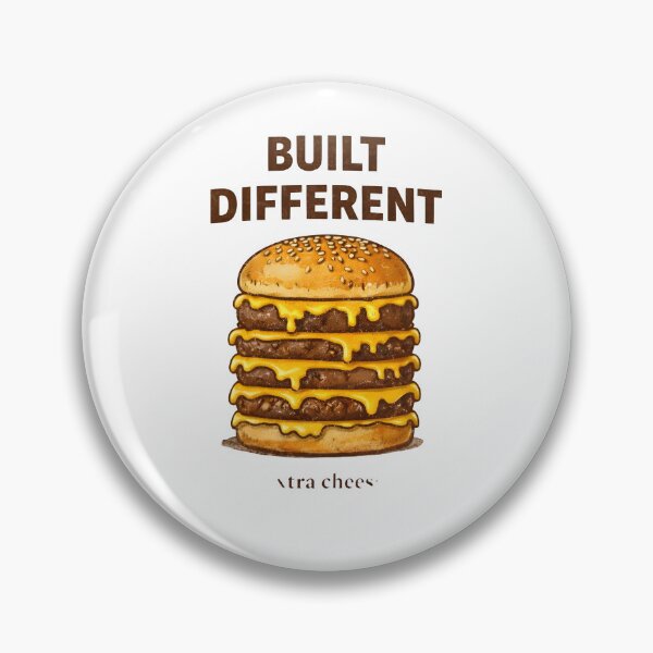 Item preview, Built Different – Extra Cheese Food Mindset Graphic Tee designed and sold by Snackwear Apparel.