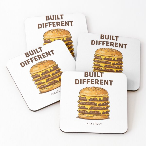 Item preview, Built Different – Extra Cheese Food Mindset Graphic Tee designed and sold by Snackwear Apparel.