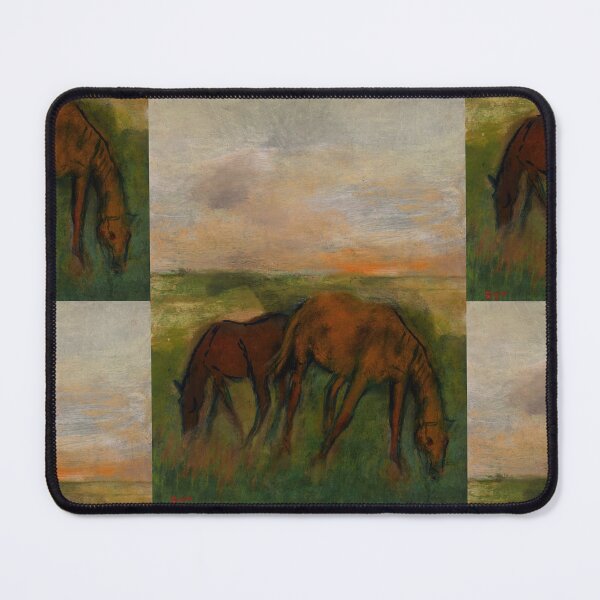 Item preview, Deux Chevaux Au Paturage by Edgar Degas: Impressionist Equine Pasture Poster designed and sold by artofuniverse.