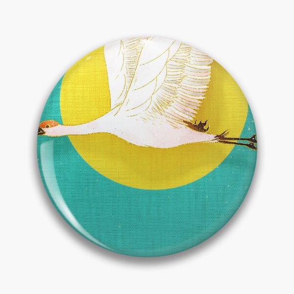 Item preview, Flying Crane Over the Sun – Minimalist Japanese Style Illustration designed and sold by flashishoop.